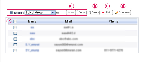 Figure 11. Address Management and Address List