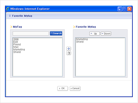 Figure 2. Favorite MyTag